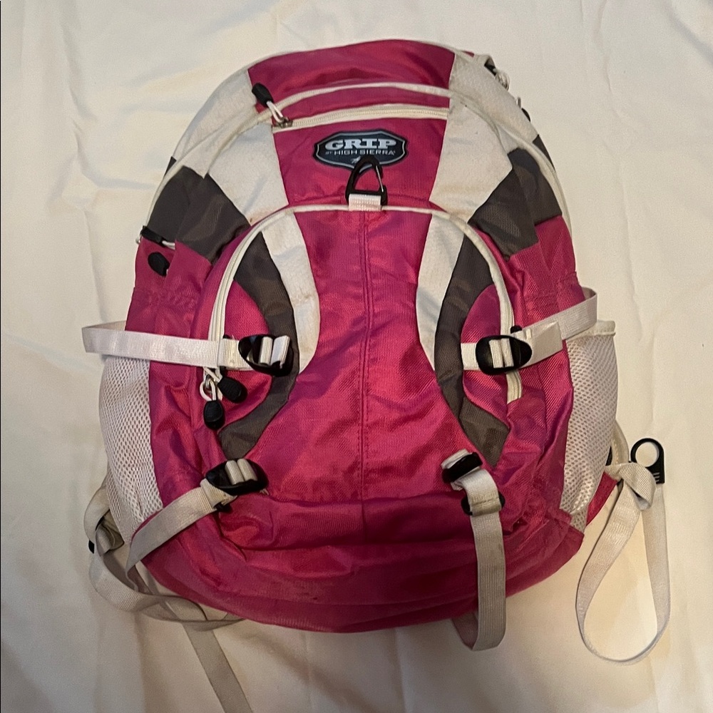 High Sierra Pink and Gray Backpack